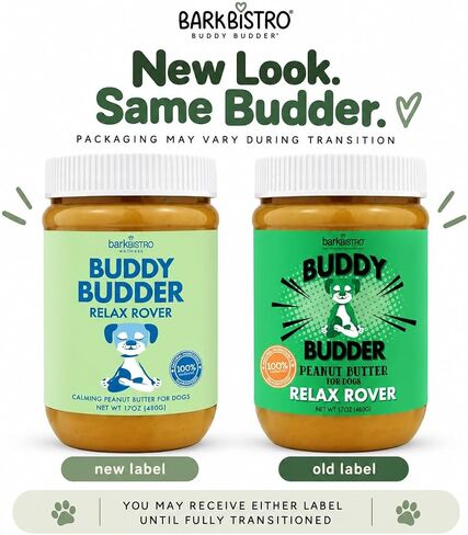 Relax Rover Buddy Budder (Stress + Anxiety), 100% Natural Dog Peanut Butter, Dog Supplment, Made in USA 17oz in Kuwait