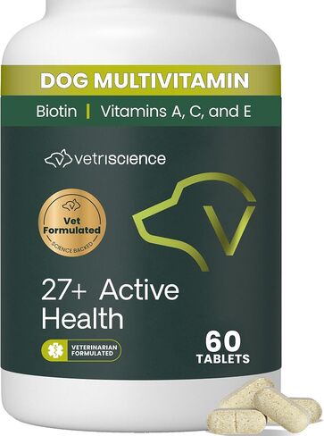 VetriScience Senior 27+ Multivitamin for Senior Dogs, Veggie, 60 Count in Kuwait