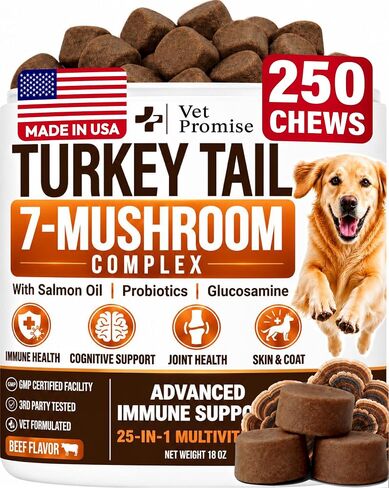 25-in-1 Dog Vitamins and Supplements, 250 Chews, Dog Multivitamin Chewable in Kuwait