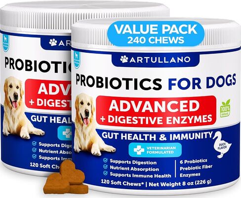 Probiotics for Dogs - 120 Chews - Dog Yeast Probiotic - Dog Probiotics in Kuwait