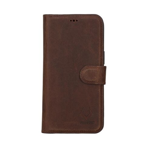 VENOULT Wallet Case for iPhone 14 Plus 6.7", MAgnetic Detachable Compatible with Magsafe, Genuine Leather 2 in 1 Folio Case for Man or Women, Vintage Brown in Saudi Arabia