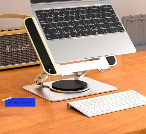 Desk Laptop Stand, Adjustable Computer Stand with 360° Swivel Base, Ergonomic, Foldable Portable Laptop Stand, Fits MacBook/All Laptops Under 16 Inches in Kuwait