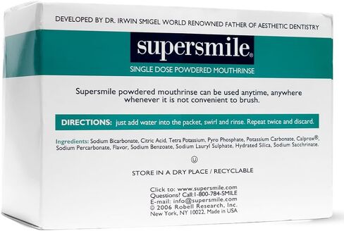 Supersmile Powdered Mouth Rinse, Fresh Mint, Alcohol-Free, 60-Count in Saudi Arabia