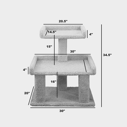 Prestige Cat Trees Maine Coon Cat Perch-Gray in Saudi Arabia