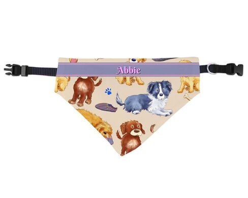 Dog Bandana Over the Collar, Personalized, Includes Collar, Custom Pet Bandana, Personalized Pet Scarf, Pet Owner Gift, New Dog, Choose Size in Saudi Arabia