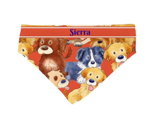 Dog Bandana Over the Collar, Personalized, Includes Collar, Custom Pet Bandana, Personalized Pet Scarf, Pet Owner Gift, New Dog, Choose Size in Kuwait