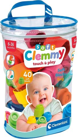 Clementoni Clemmy 17878 40-Piece Transparent Bag for Entants, Multi-Coloured in Kuwait