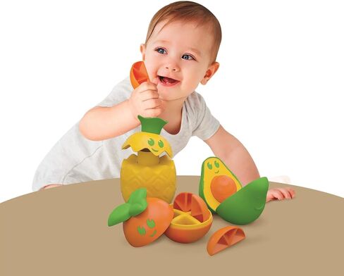 Clementoni Baby Fruit Puzzle, Modular Game with Fruit for Children 12-36 Months, Early Childhood Games Made in Italy, Play for Future Line, Stimulates Manuality and Logic, 17512 in Saudi Arabia