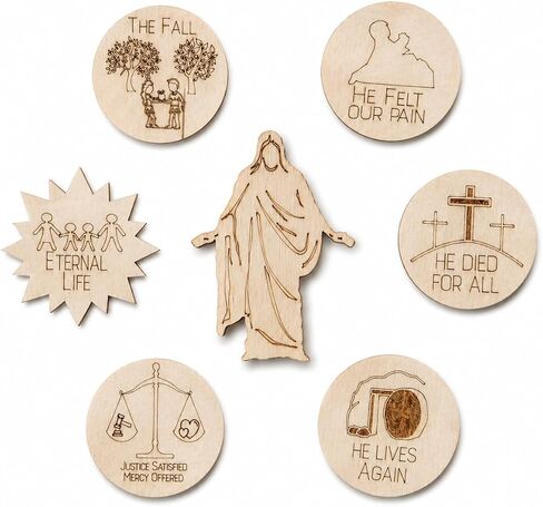 Teaching Pieces 3-5in Atonement of Jesus Christ | LDS Missionary Visual Aid in Kuwait