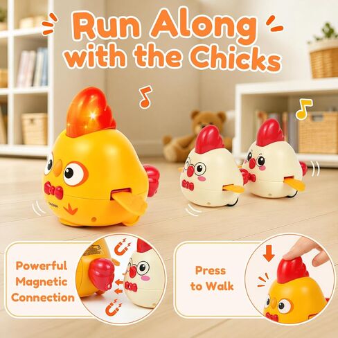 MOONTOY Baby Toys 6-12 Months Musical Dancing Chicken Tummy Time Toys in Kuwait