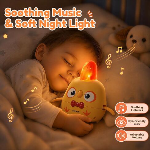 MOONTOY Baby Toys 6-12 Months Musical Dancing Chicken Tummy Time Toys in Kuwait