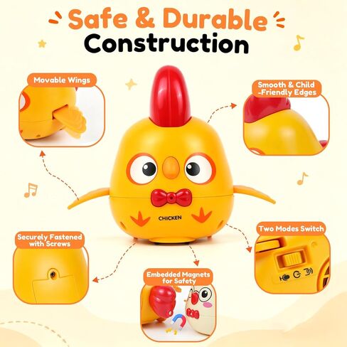MOONTOY Baby Toys 6-12 Months Musical Dancing Chicken Tummy Time Toys in Kuwait
