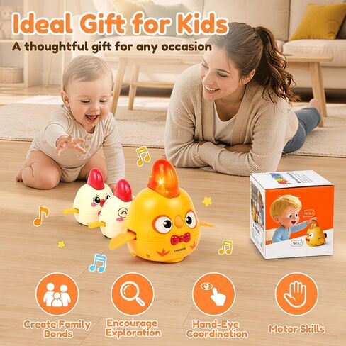 MOONTOY Baby Toys 6-12 Months Musical Dancing Chicken Tummy Time Toys in Kuwait