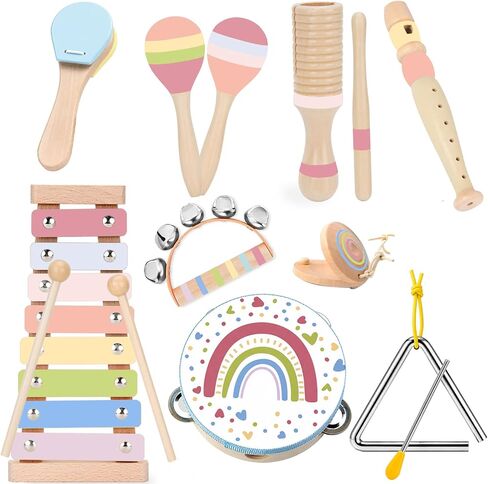 Kids Musical Instruments Set Wooden Montessori Toys for Boys and Girls in Saudi Arabia