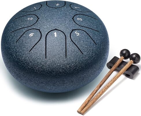 Steel Tongue Drum 6 Inch 8 Notes Musical Instrument, Rain Drum Style Gift in Kuwait