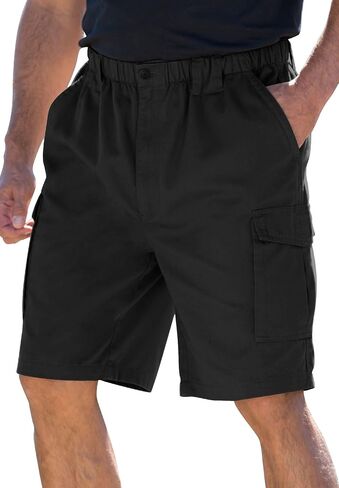 Boulder Creek by Kingsize Men's Big & Tall Renegade 9" Full Elastic Waist Cargo Shorts in Kuwait