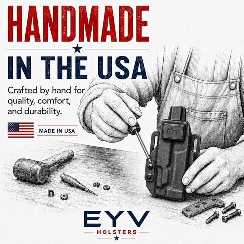 OWB (Outside the Waistband) Gun Holster - Fits for the Springfield Prodigy 3.5" TLR7 HLX | Handmade Kydex Pistol Holster | EYV Holsters in Saudi Arabia