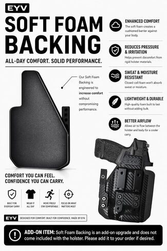 IWB Gun Holster - G 19 Gens 3-6 w/O Light PLX | Handmade Kydex Pistol Holsters w/Custom Claw Kit | EYV Holsters in Saudi Arabia