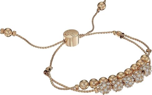 GUESS Womens Double Row Round Bead and Fireball Slider Bracelet in Kuwait