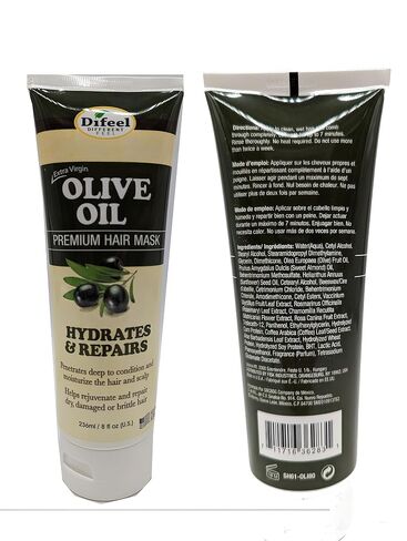 Difeel Extra Virgin Olive Oil Hair Mask 8 oz. - Olive Oil Deep Conditioning Hair Treatment in Kuwait
