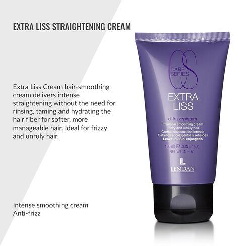 Lendan - Straightening Cream - Extra Liss Smoothing Cream - 150 ml - for Frizzy and Unruly Hair - Leave-In - Hydrates and Disciplines Hair Fiber - Eases Straightening - Anti-Frizz in Kuwait