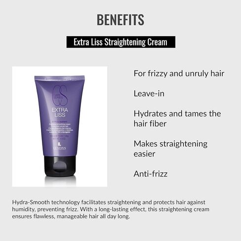 Lendan - Straightening Cream - Extra Liss Smoothing Cream - 150 ml - for Frizzy and Unruly Hair - Leave-In - Hydrates and Disciplines Hair Fiber - Eases Straightening - Anti-Frizz in Kuwait
