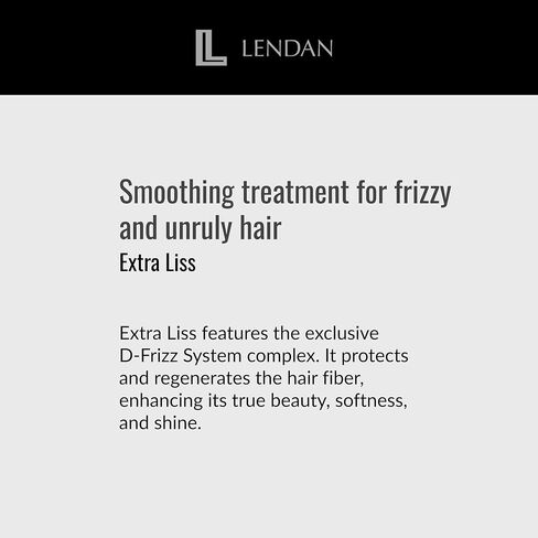 Lendan - Straightening Cream - Extra Liss Smoothing Cream - 150 ml - for Frizzy and Unruly Hair - Leave-In - Hydrates and Disciplines Hair Fiber - Eases Straightening - Anti-Frizz in Kuwait