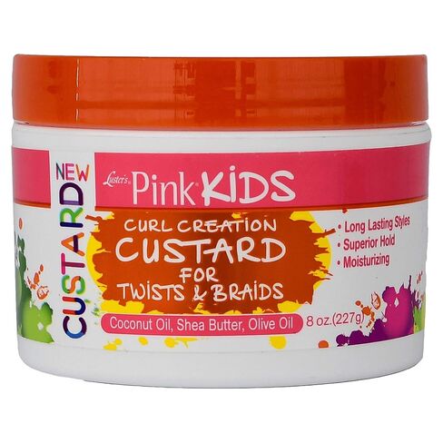 Luster's Pink Kids Curl Creation Custard for Twists & Braids, 8 Ounce Made with Coconut Oil, Shea Butter and Olive Oil. in Saudi Arabia