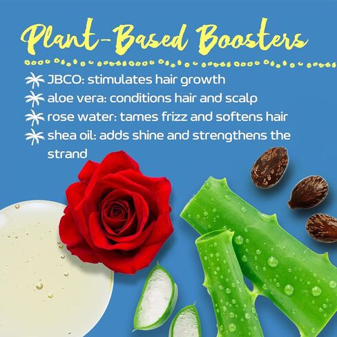 Grow with Us Shampoo & Conditioner Set - Infused Aloe Vera, Rose Water for Nourishing and Softening the Hair, Shea Oil to Help Moisturize and Repairs Damaged Hair, Paraben Free, Sulfate Free in Kuwait