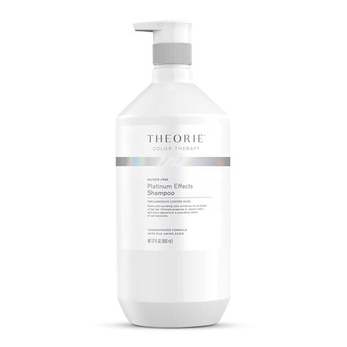 THEORIE Platinum Effects Shampoo - Concentrated Color Maintenance and Correction for Blonde, Silver & Color Treat Hair. Potent Pigments Eliminate Brassiness & Yellowing (800 ml) in Kuwait