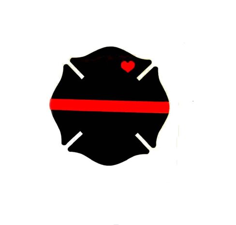 Thin Red Line Badge Decal, Heart Firefighter Decal, Fire Department Decal, Fireman Decal, Firefighter Wife Decal, Car Window Decal, Tumbler Decal in Saudi Arabia