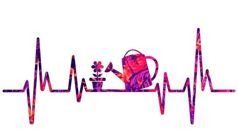Gardening Heartbeat Decal Sticker, Garden Sticker, Gardener Gift, Gift for Gardener, Watering Can Flower Sticker, Window, Laptop, Tumbler in Kuwait