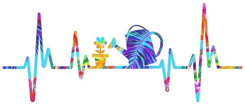 Gardening Heartbeat Decal Sticker, Garden Sticker, Gardener Gift, Gift for Gardener, Watering Can Flower Sticker, Window, Laptop, Tumbler in Kuwait