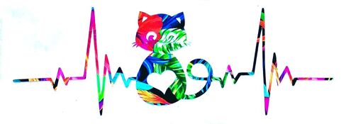 Cat Heartbeat Decal - Kitten Sticker - Cat Decal - Cat Owner Gift Window, Laptop Tumbler Water Bottle Bumper - You Choose Size and Color in Saudi Arabia