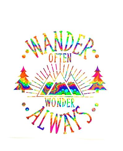 Wander Sticker Decal, Travel Sticker, RV, Camping, Traveling, Wander Wonder Decal, Car Window, Laptop, Gift for Mom, Choose Size and Color in Saudi Arabia