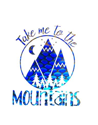 Mountains Sticker Decal, Mountain Sticker, Outdoors Decal, RV, Camping, Traveling, Car Window, Laptop, Gift for Mom, Choose Size and Color in Kuwait