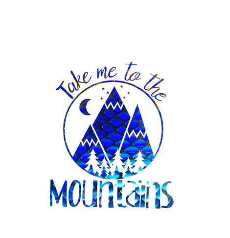 Mountains Sticker Decal, Mountain Sticker, Outdoors Decal, RV, Camping, Traveling, Car Window, Laptop, Gift for Mom, Choose Size and Color in Kuwait