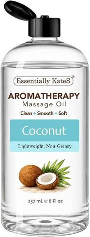 Aromatherapy Massage Oil – Peppermint & Eucalyptus – Cooling, Lightweight, Non-Greasy Body Oil with Fractionated Coconut Oil – Refreshing & Invigorating – 8 fl oz in Saudi Arabia