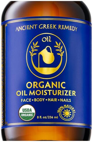 Ancient Greek Remedy Body Oil - Organic After Shower Face Oil & Body Moisturizer for Dry Skin - Almond, Jojoba, Olive, Lavender, Vitamin E Oils - Natural Clean Facial Skincare for Women & Men 4 oz in Saudi Arabia