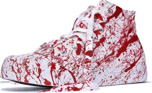 أحذية رياضية للجنسين من Horror Bloody Splatter للرجال والنساء بأربطة كلاسيكية عالية الجودة كاجوال للمشي باللون الأحمر in Kuwait