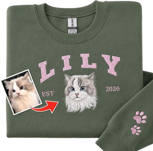 COUPLEHOODIES Custom Embroidered Dog Sweatshirt For Women Photo Portrait in Saudi Arabia