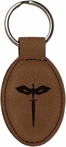 DND Gifts Rogue Class Symbol Engraved Leatherette Keychain in Saudi Arabia