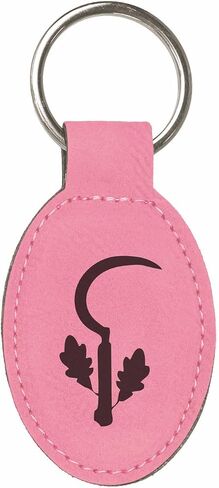 DND Gifts Druid Class Symbol Engraved Leatherette Keychain in Saudi Arabia
