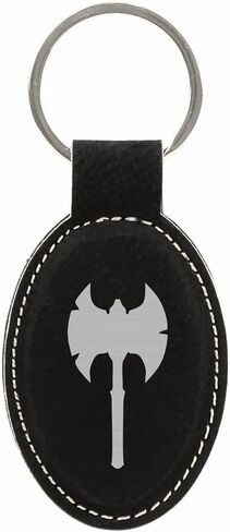 DND Gifts Barbarian Class Symbol Engraved Leatherette Keychain in Saudi Arabia