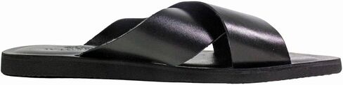 Malibu Black Men’s Italian Leather Sandals Shoes in Kuwait