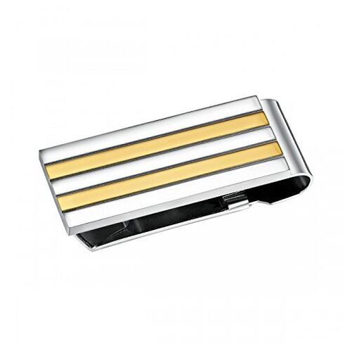 Stylish Two Toned Stainless Steel Money Clip in Saudi Arabia