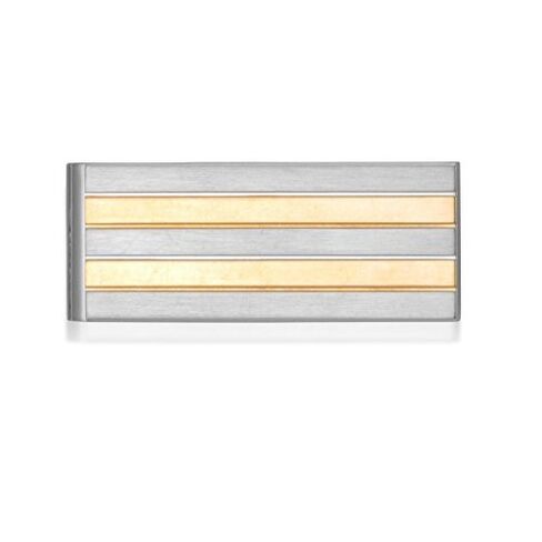 Stylish Two Toned Stainless Steel Money Clip in Saudi Arabia