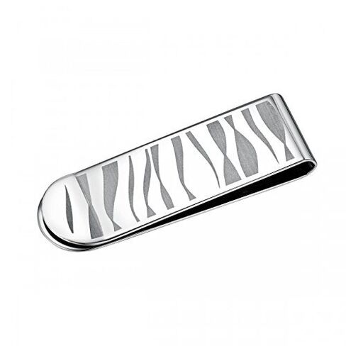 Zebra Stripe Stainless Steel Slim Money Clip in Saudi Arabia