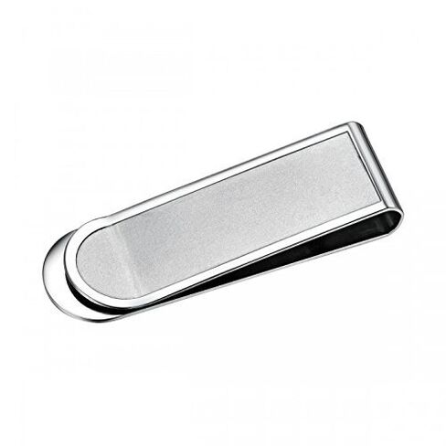 Slim Brushed Stainless Steel Money Clip in Saudi Arabia