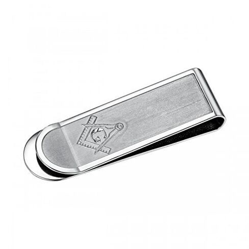 Slim Masonic Stainless Steel Money Clip in Saudi Arabia